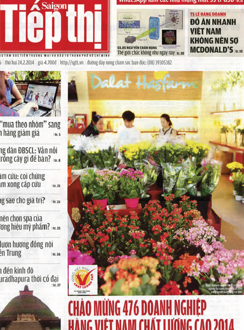 Dalat Hasfarm receives award for High quality Vietnamese Goods