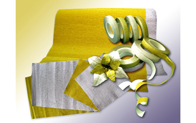 D. Floral Tape Metallic color Crepe paper